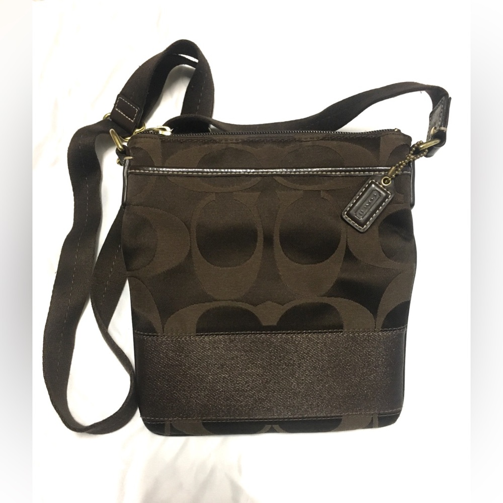Coach canvas crossbody bag